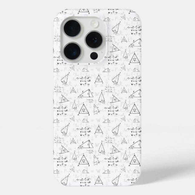 Math Symbols Pattern Minimalist Geek Case-Mate iPhone Case (Back)