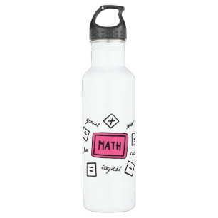 Math symbols Students and Parents 710 Ml Water Bottle