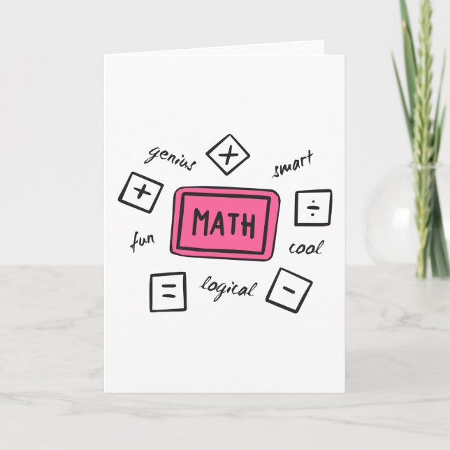 Math symbols Students and Parents Card (Front)