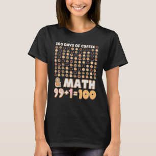 Math Teacher 100th Day Of School Equations Coffee T-Shirt
