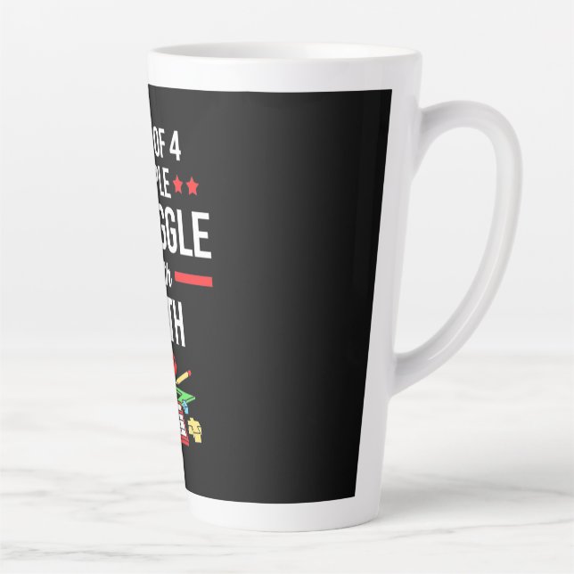 Math Teacher 5 Out Of 4 People Latte Mug (Right)