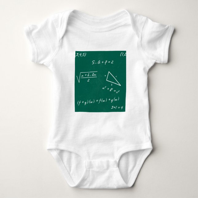 math teacher algebra geek baby bodysuit (Front)