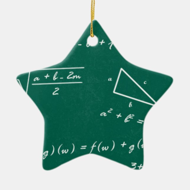 math teacher algebra geek ceramic ornament (Front)