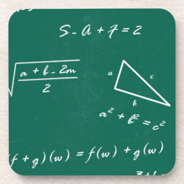 math teacher algebra geek coaster (Front)