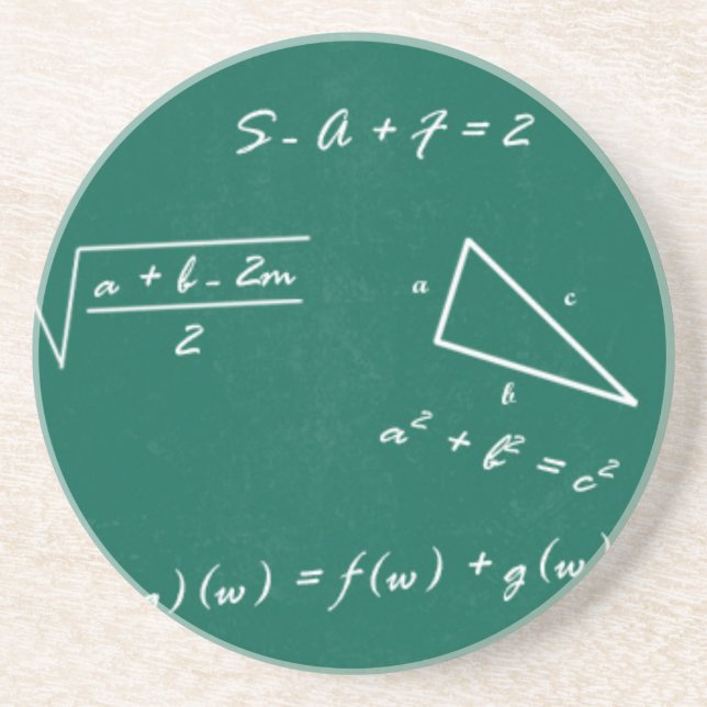 math teacher algebra geek coaster (Front)