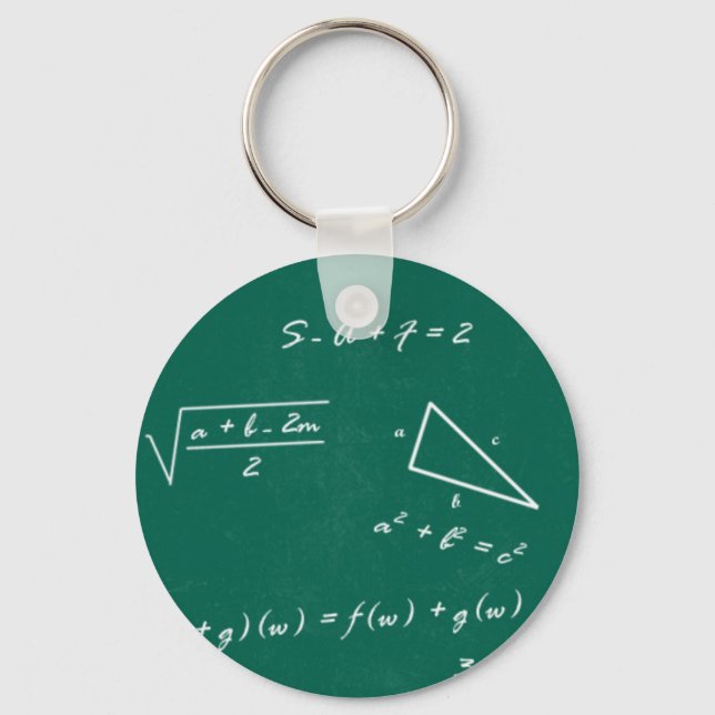 math teacher algebra geek keychain (Front)