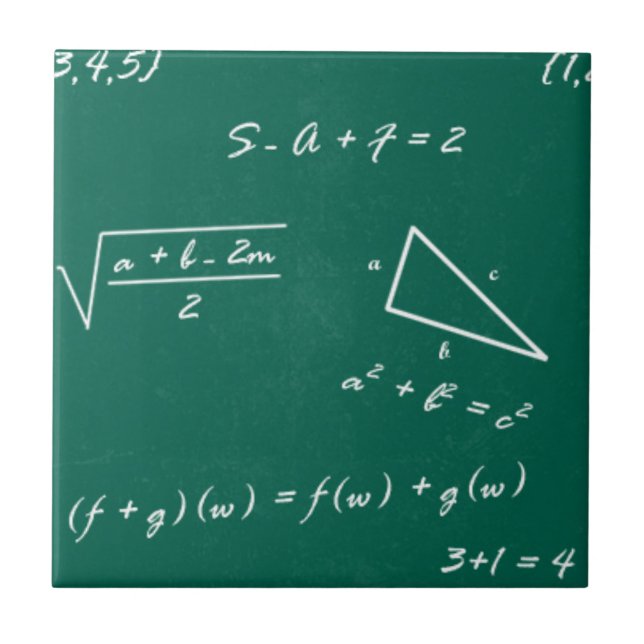 math teacher algebra geek tile (Front)