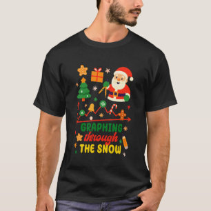 Math Teacher Algebra Pun Christmas Xmas Graphing T T-Shirt