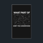 Math Teacher Algebra What part of don't understand Business Card<br><div class="desc">A funny math saying for any math or physics student. The perfect gift for math teachers or math nerds in math studies. Perfect if you love algebra equations and math.</div>