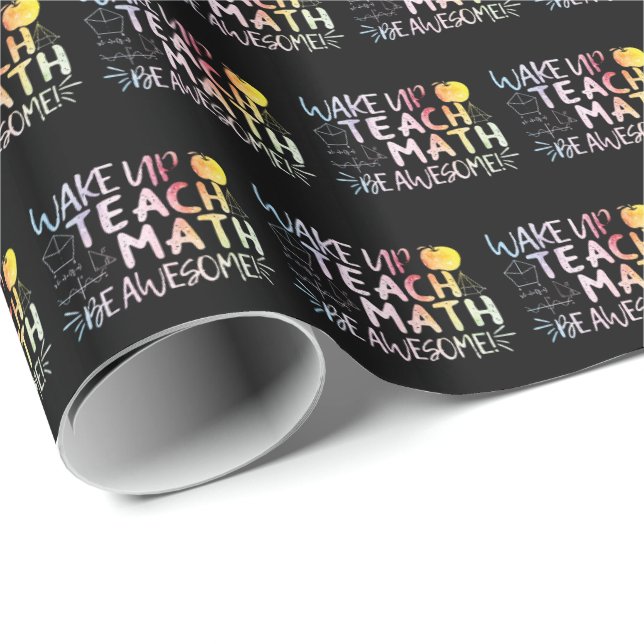 Math Teacher Appreciation - Be Awesome Wrapping Paper (Roll Corner)
