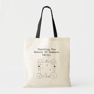 Math Teacher Appreciation Numbers Beauty Tote Bag
