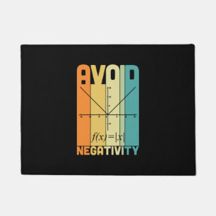 Math Teacher Avoid Negativity Doormat