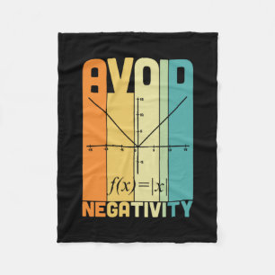 Math Teacher Avoid Negativity Fleece Blanket
