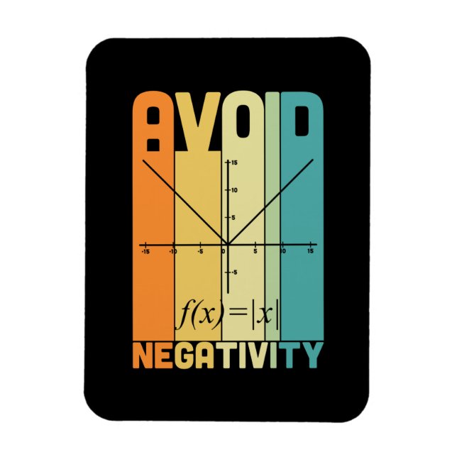 Math Teacher Avoid Negativity Magnet (Vertical)