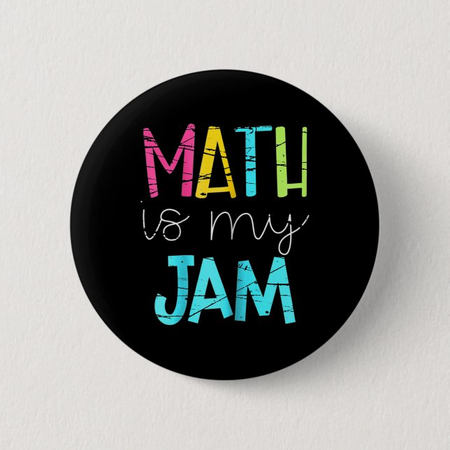 Math Teacher Back To School 2 Inch Round Button (Front)
