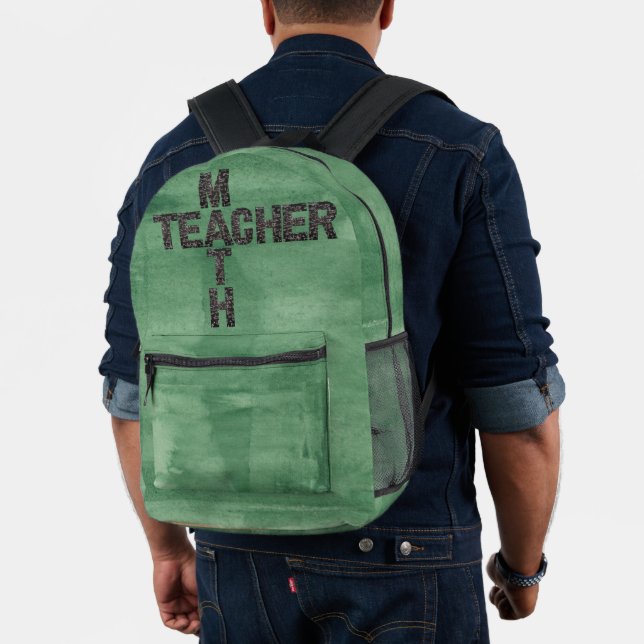 Math Teacher Back to School Chalkboard Backpack (Insitu (Model))