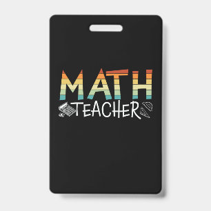 Math Teacher Badge