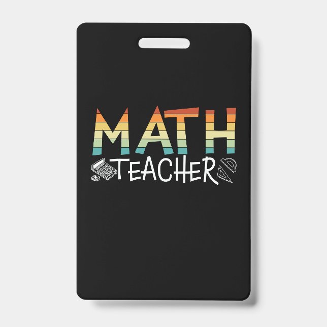 Math Teacher Badge (Front)