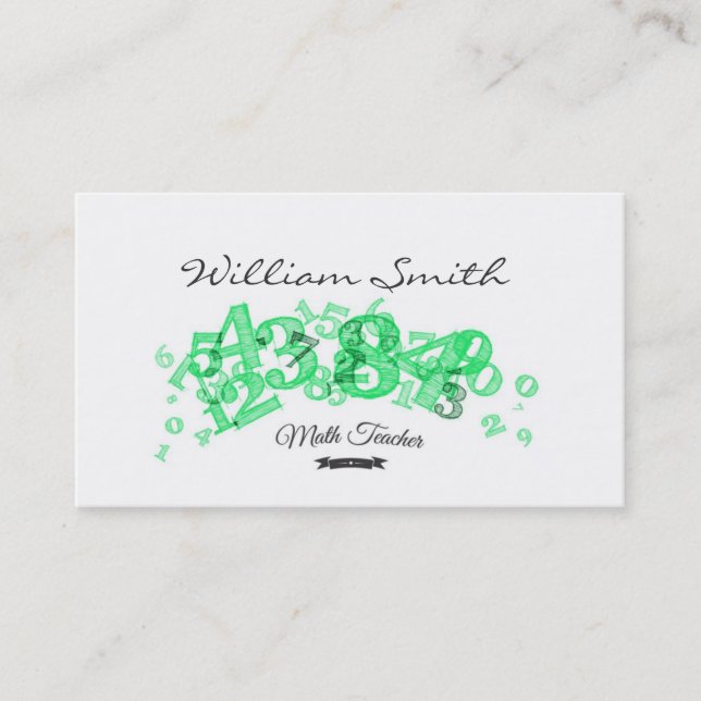Math Teacher Business card (Front)