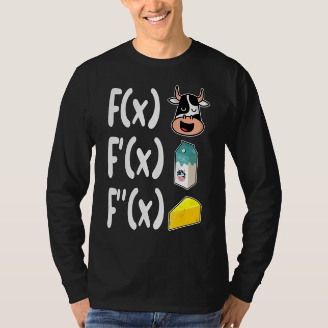 Math Teacher Cow Milk Cheese Math  Calculus T-Shirt (Front)