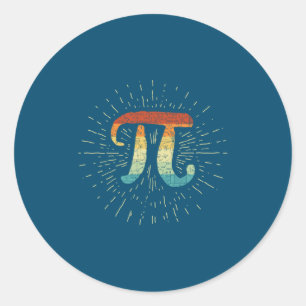 Math Teacher Cute Pi Classic Round Sticker