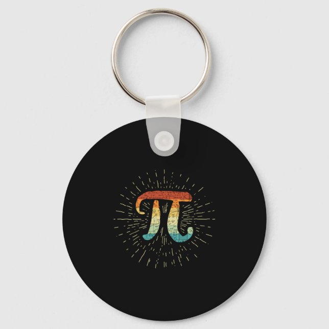 Math Teacher Cute Pi Keychain (Front)