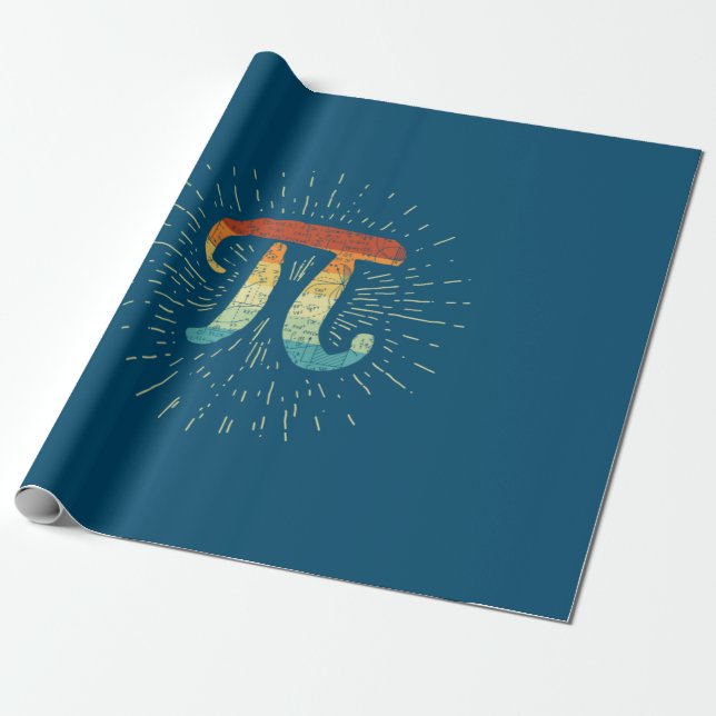 Math Teacher Cute Pi Wrapping Paper (Unrolled)