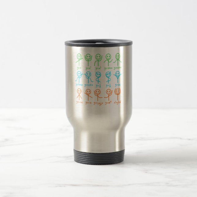 Math Teacher Dance Equation Mathematic Maths Travel Mug (Center)