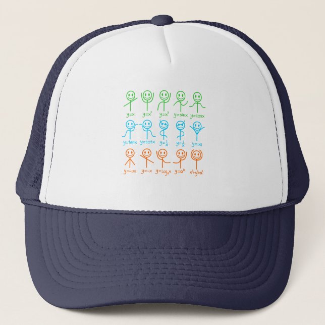 Math Teacher Dance Equation Mathematic Maths Trucker Hat (Front)