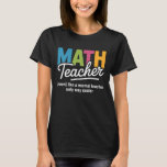 Math Teacher Definition Funny Back to School Retro T-Shirt<br><div class="desc">Math Teacher Definition Funny Back to School Retro Vintage</div>