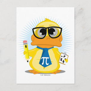 Math Teacher Duck Postcard