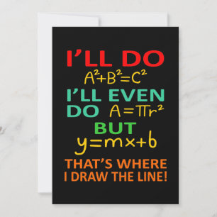 Math Teacher Equation Mathematics Maths Student Thank You Card