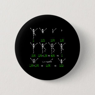 Math Teacher Equation Skeleton Math Students Hallo 2 Inch Round Button