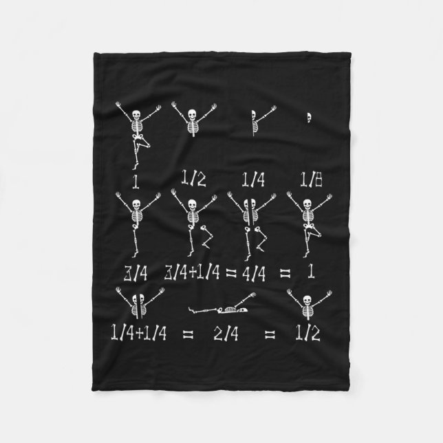 Math Teacher Equation Skeleton Math Students Hallo Fleece Blanket (Front)