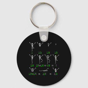 Math Teacher Equation Skeleton Math Students Hallo Keychain