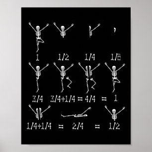 Math Teacher Equation Skeleton Math Students Hallo Poster