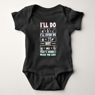 Math Teacher geek mathematics Nerd Formula pi day Baby Bodysuit