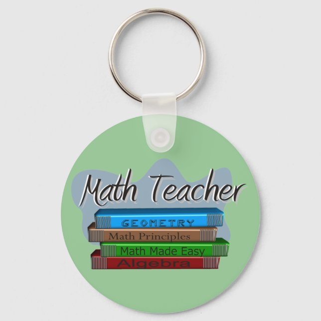Math Teacher Gifts Keychain (Front)