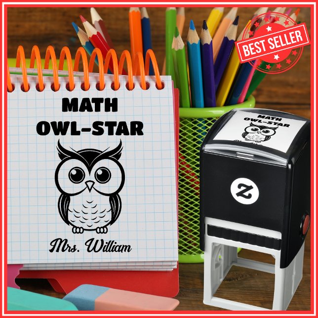 Math Teacher Good Job Praise Grading Self-inking Stamp (Creator Uploaded)