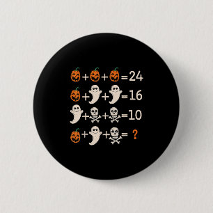 Math Teacher Halloween Algebra Operation Mathemati 2 Inch Round Button