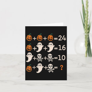 Math Teacher Halloween Algebra Operation Mathemati Card