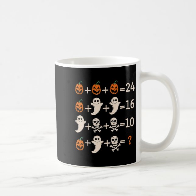 Math Teacher Halloween Algebra Operation Mathemati Coffee Mug (Right)