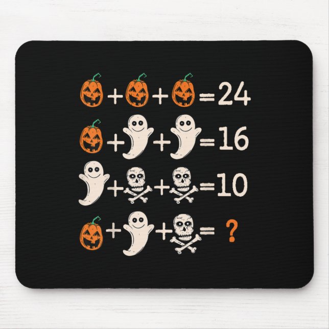 Math Teacher Halloween Algebra Operation Mathemati Mouse Pad (Front)