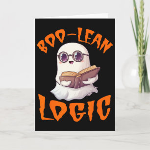 Math Teacher Halloween Comstume Fall Pumpkin Ghost Card