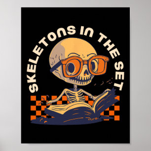 Math Teacher Halloween Comstume Fall Pumpkin Ghost Poster