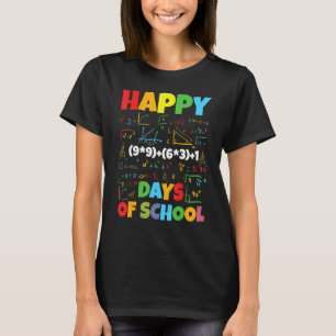 Math Teacher Happy 100th Day of School Equation Te T-Shirt