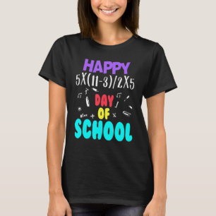 Math Teacher Happy 100th Day of School Equations_1 T-Shirt