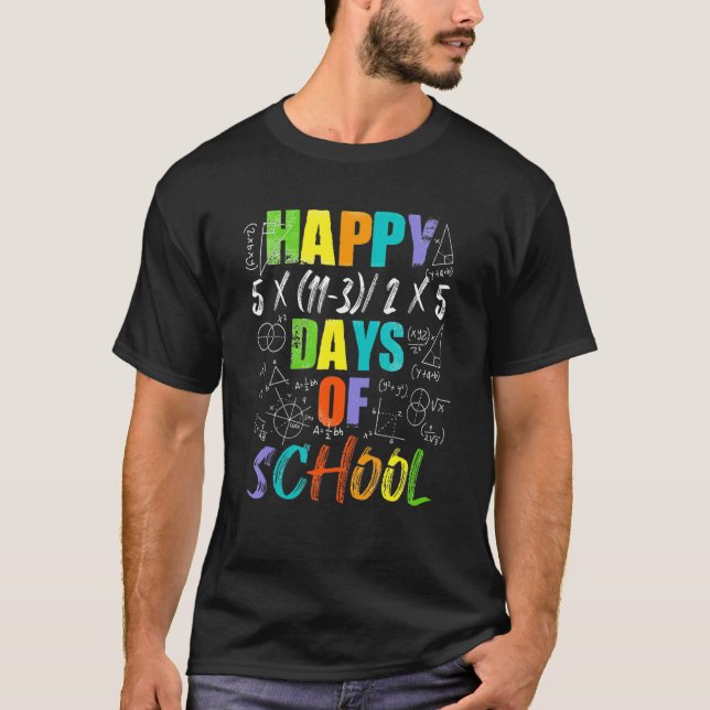 Math Teacher Happy 100th Day Of School Equations_2 T-Shirt (Front)