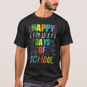 Math Teacher Happy 100th Day of School Equations 2 T-Shirt
