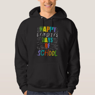 Math Teacher Happy 100th Day Of School Equations_3 Hoodie